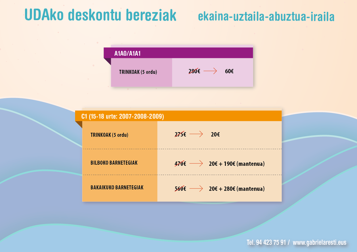 Udako deskontu bereziak